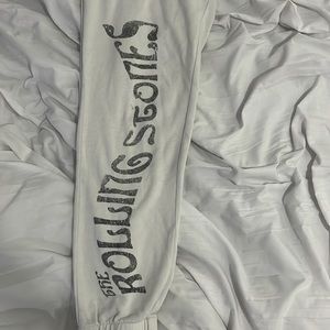 Rolling Stones White Sweatpants